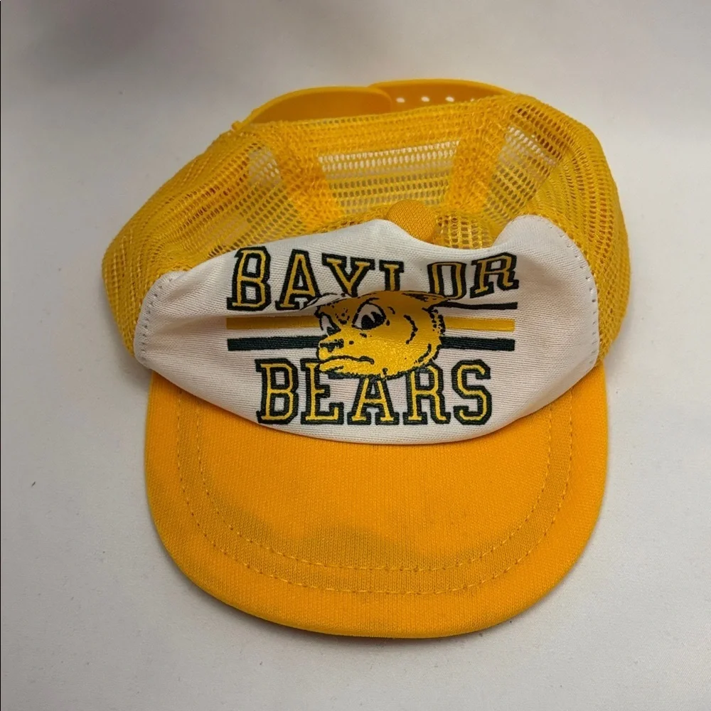 Vintage Baylor Bears Infant Baby Snapback Hat Cap Mesh Trucker College
